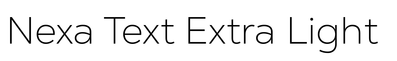 Nexa Text Extra Light